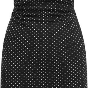 Polka Dot Bodycon Midi Dress Sleeveless V-Neck for Women